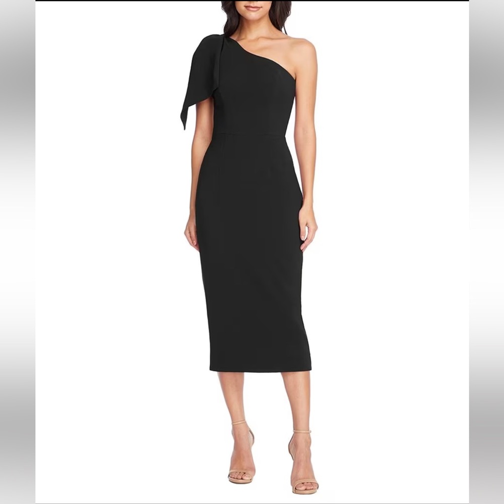Dress The Population Tiffany One Shoulder Midi Dress size small